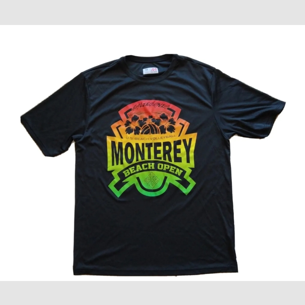 California Monterey U.S. Beach Volleyball Black T Shirt Adult Unisex Size Medium